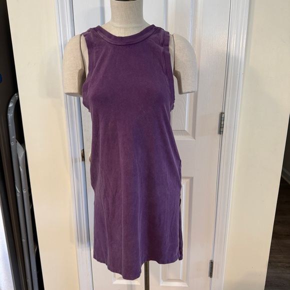 Free People Dresses & Skirts - FP Movement Purple Open Back Mini Dress XS | Activewear Tank Dress NWOT